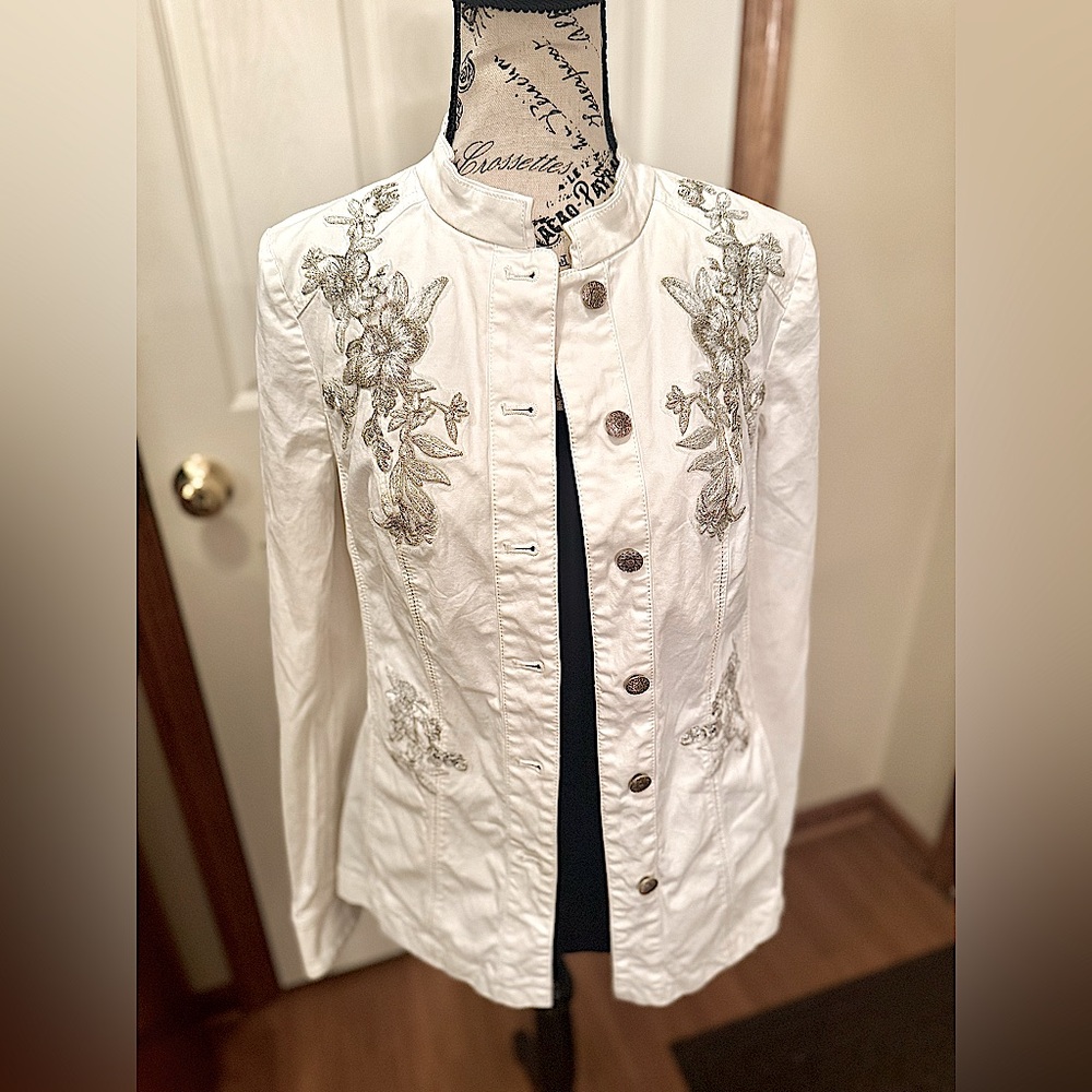 WHBM Embroidered Jacket